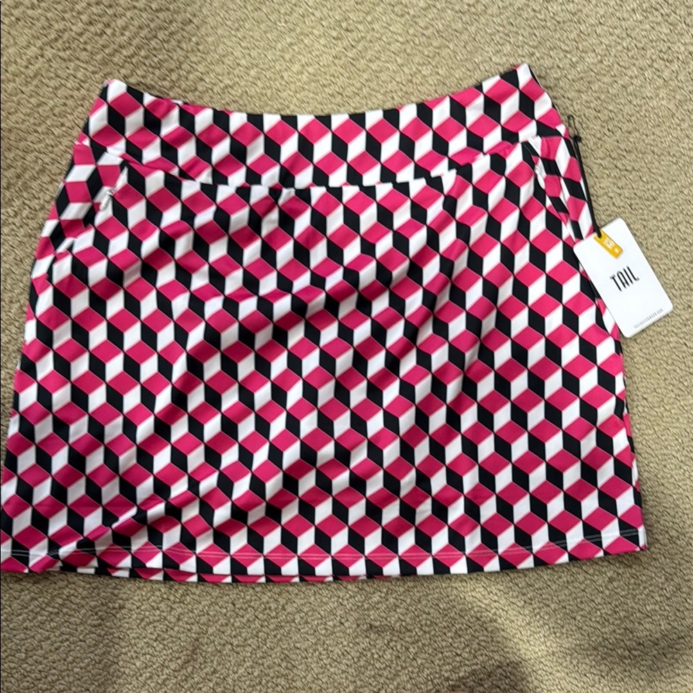Tail Pink and Black Mini Pencil Skirt